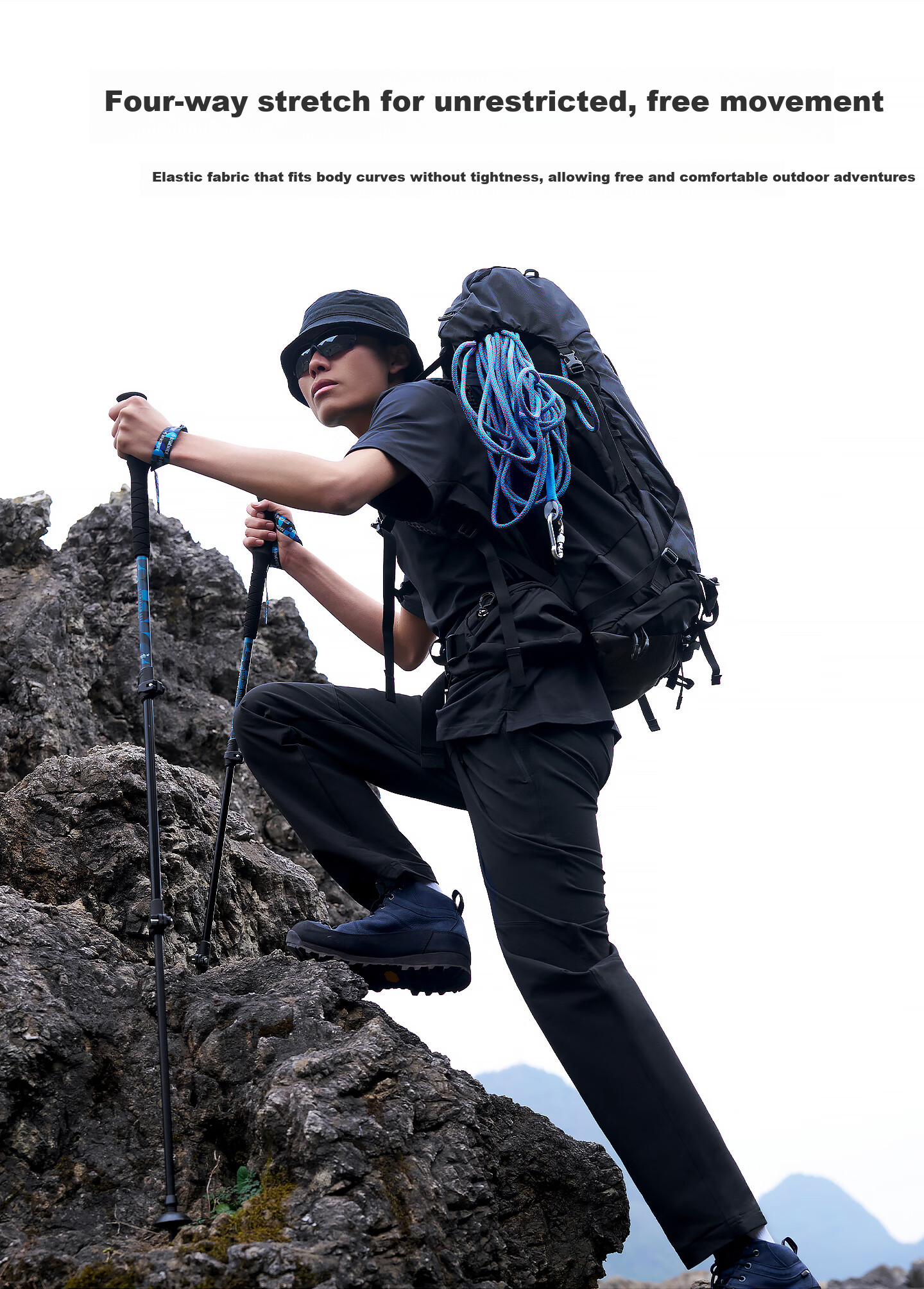 Black Ice 25 New Spring Autumn Outdoor Hiking Men's Softshell Waterproof Durable Stretch Pants Black M 12