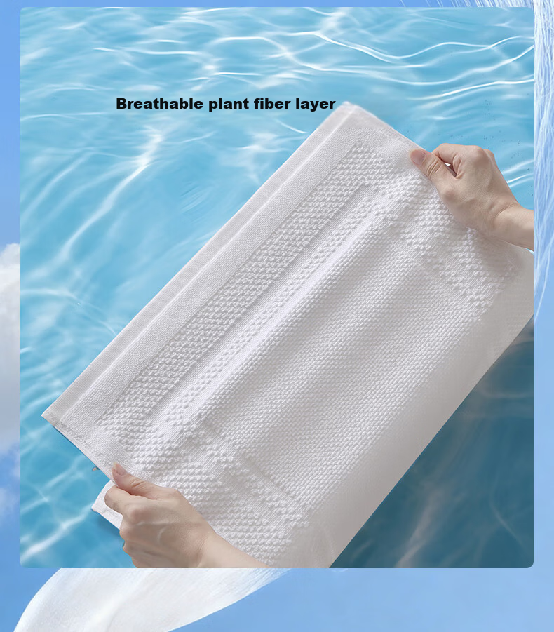 Baineng Pure Cotton Hotel Bathroom Door Water Absorption Mat Toilet Floor Mat 40x60cm 3