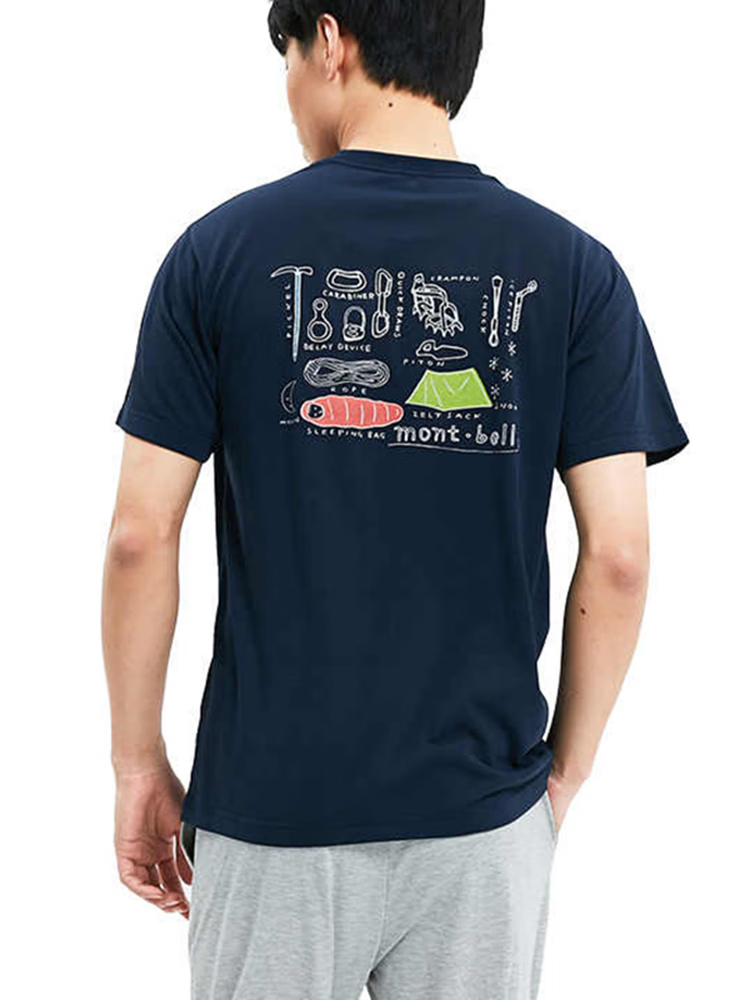 Mont-bell Quick-Dry T-Shirt with Tool Print Unisex Commuter Breathable Short Sleeve 1114716 2