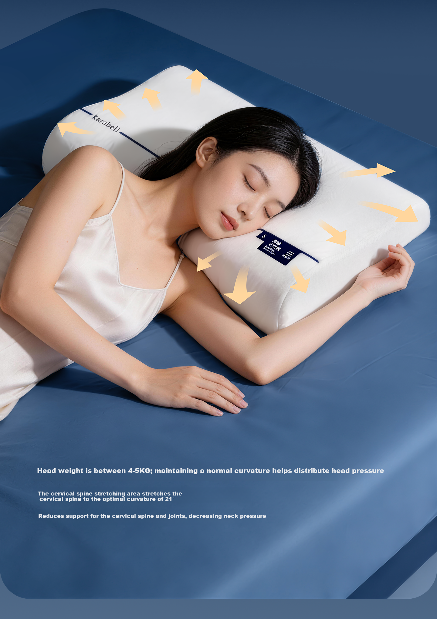 Zhiguozhe [Class A Maternal and Infant Grade] Memory Foam Neck Support Pillow Cervical Pillow Deep Sleep Special Adult Student Extra Large Size 19