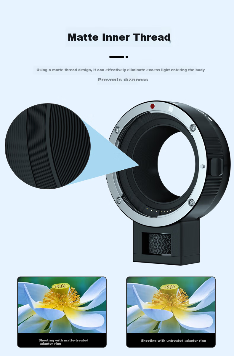 Jinling Shengbao EF-EOSM Camera Adapter Ring Canon M6 M5 M50 M50II M100 EF/EFS Small Lens to EFM Mirrorless Camera M Mount Autofocus 8