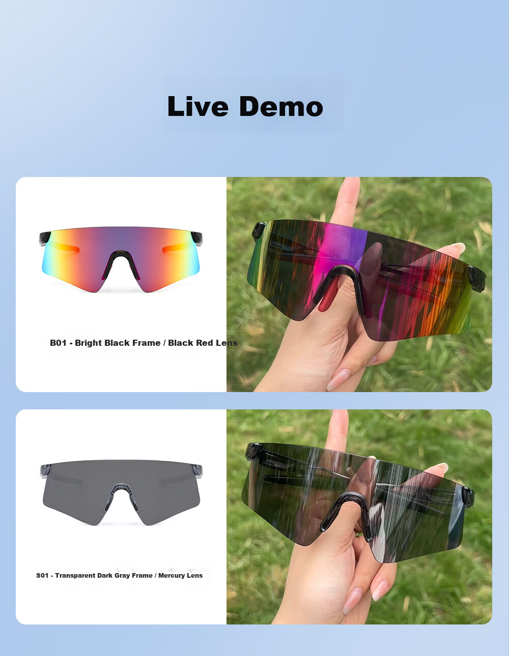 Cashman Running Glasses Men's and Women's Marathon Professional Outdoor Sunglasses Photochromic Cycling Sports Protective Sunglasses 11
