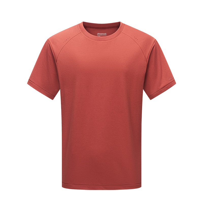 Kolumb Short Sleeve T-Shirt Summer Moisture-Wicking Quick-Dry Cloud Feel Sorona Sun Protection Outdoor Half Sleeve Danxia Red M(170)