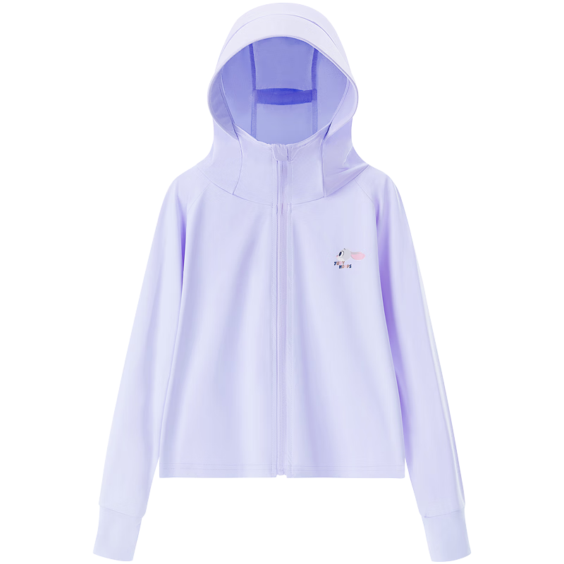 Disney Girls' Summer Sun Protection Jacket Ice Silk Sunproof Hoodie Judy Cooling Breathable PBZPY3103 Purple Size 120