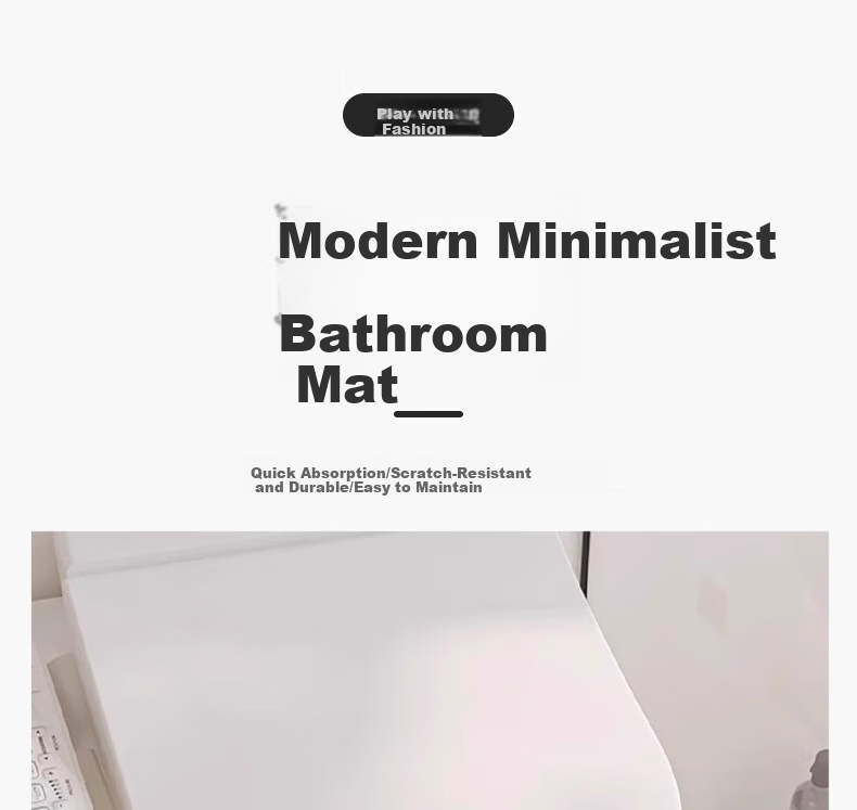 40,000 Kilometers U-Shaped Toilet Mat Bathroom Splash-Proof Absorbent Quick-Dry Diatom Mud Non-Slip Floor Mat 1