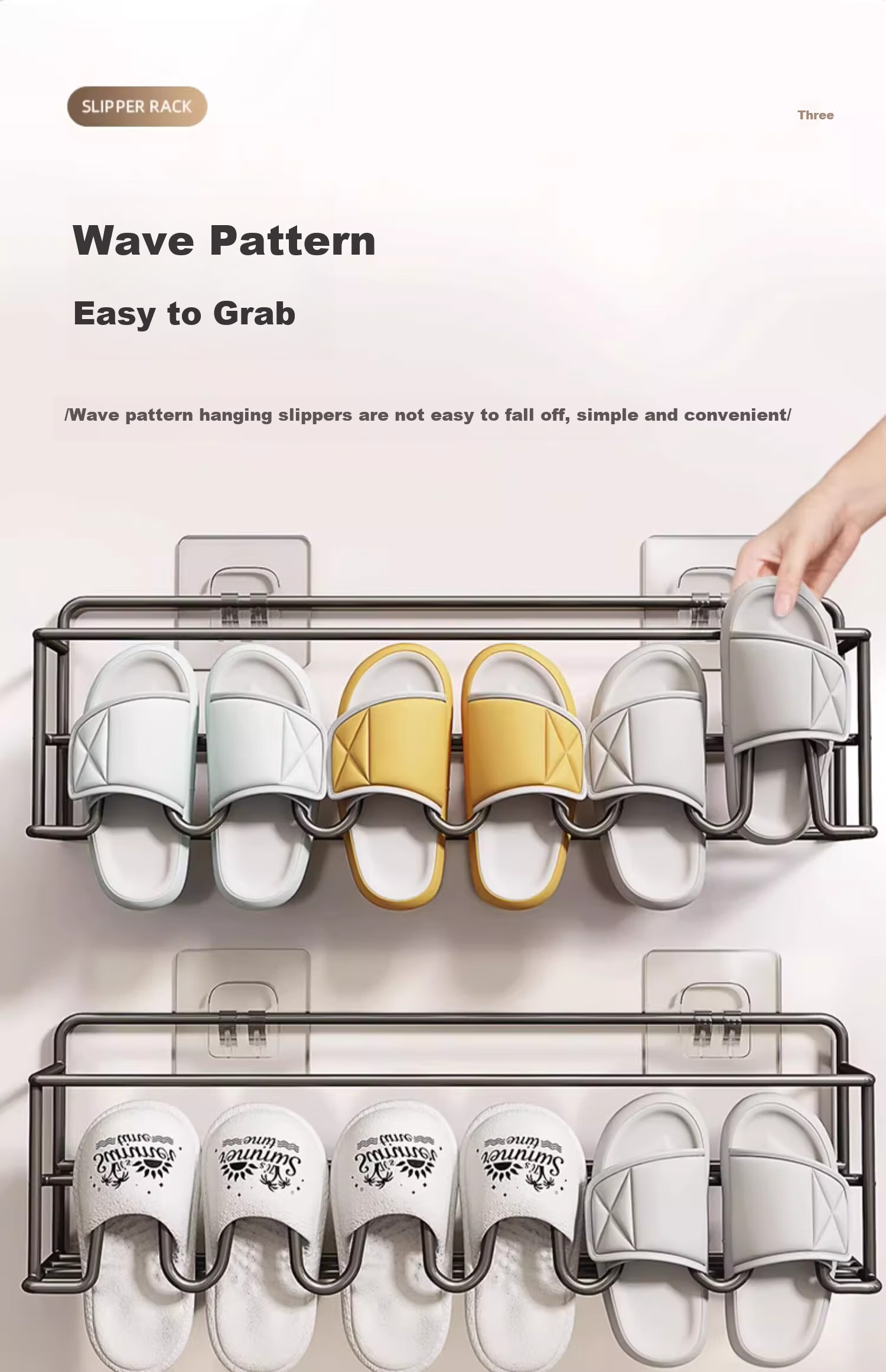 MUYA Over-the-Door Wall-Mounted Shoe Rack Dormitory Simple No-Drill Bathroom Wall Storage Shoe Organizer 9