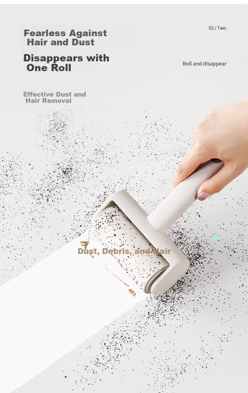 Fangcaodi 16CMx50 Sticky Roller Removable Adhesive Hair Lint Remover Large Pet Hair Cleaning Household Dust Roller 4