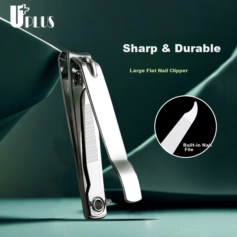 UPLUS Nail Clipper with File Sharp Durable Adult Nail Cutter