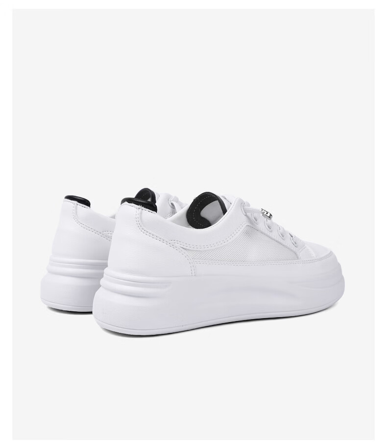 Daphne Women's Thick-Soled White Sneakers 2026 Summer New Breathable Mesh Sports Casual Shoes Trendy Ins Style Skate Shoes 9