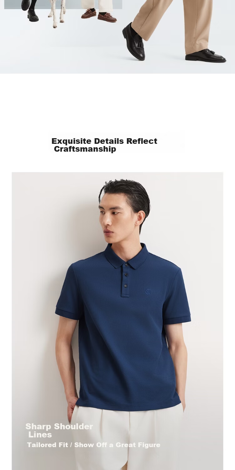 JACK&JONES Men's Polo Shirt Cool Touch Simple Embroidery Slim Fit Multi-Color Short Sleeve Collared Top 226106018 9
