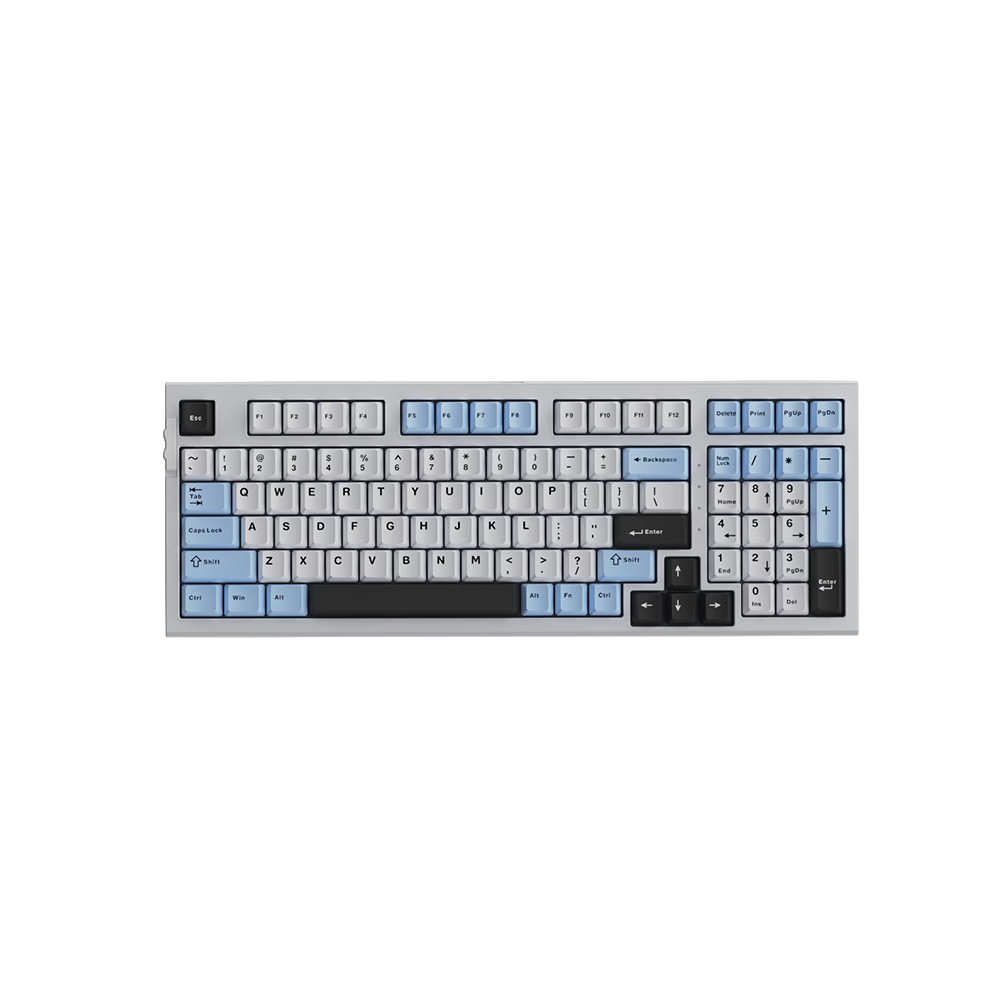 Ikbc Answer 98 Mechanical Keyboard 98-Key RGB Triple Mode Ice Blue Polar Fox Switch Gaming Office Typing Keyboard