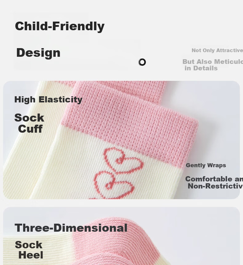 Mianqixiong Children's Socks, Spring And Autumn Style, Pure Cotton Mid-Calf Socks, Girls' Baby Autumn Class A Children's Socks, Girls' Autumn And Winter Cotton Socks for Baby Girls 8