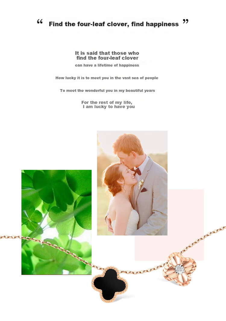 Aideyueding Luxury Diamond Double-Sided Four-Leaf Clover Necklace for Women, High-End Birthday Gift for Girlfriend Or Wife, Anniversary Present 2