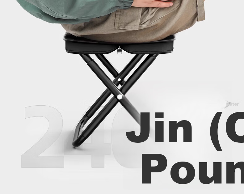 Grsaed Outdoor Folding Chair Portable Camping Stool Fishing Chair Sketching Chair Picnic Travel Metro Beige Small Size 6