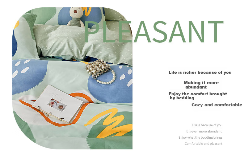 Grace Single Quilt Cover A-Class Antibacterial Thickened Quilt Cover Bedding Set Liuguang Impression 180*220cm 9