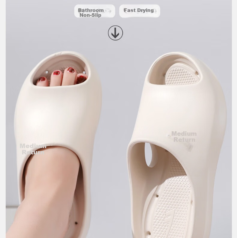 Warrior Professional Non-Slip Slippers Bathroom Outdoor Silent Lightweight Unisex Slippers HL0385 Green Size 38-39 8