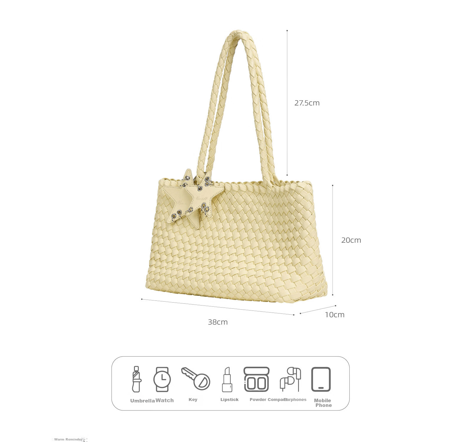 ECODAY Original Design Horizontal Woven Commuter Underarm Shoulder Tote Bag for Women Birthday Valentine's Day Gift 5