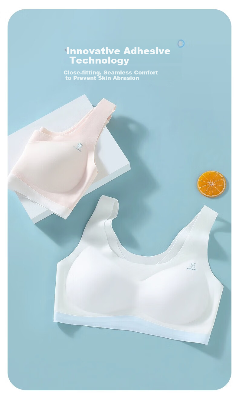 Urban Beauty 2-Piece Spring Summer Girls' Seamless Sports Bra Vest for Teens and Adolescents 11