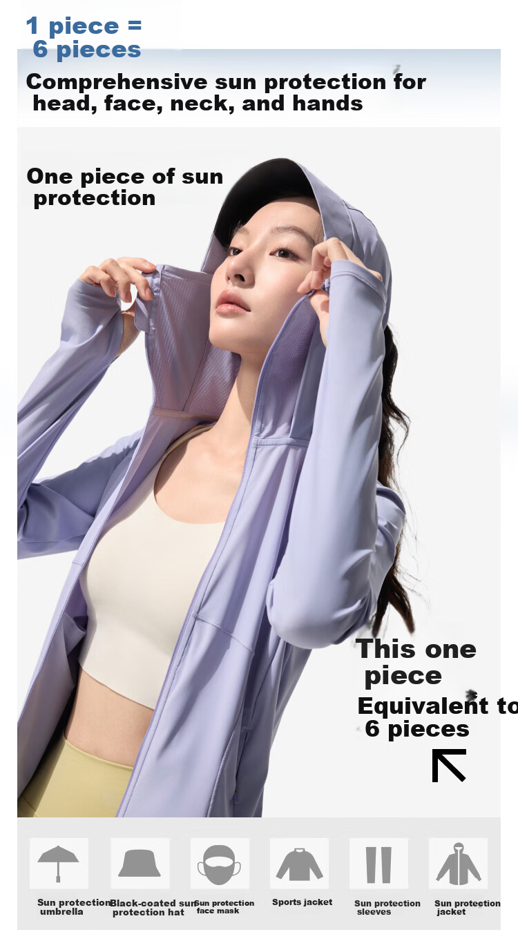 Beneunder Cooling Slim Fit Sports Sun Protection Jacket for Women AL90024 Outdoor UV Protection Breathable Quick-Dry Cold Tea Gray S 23