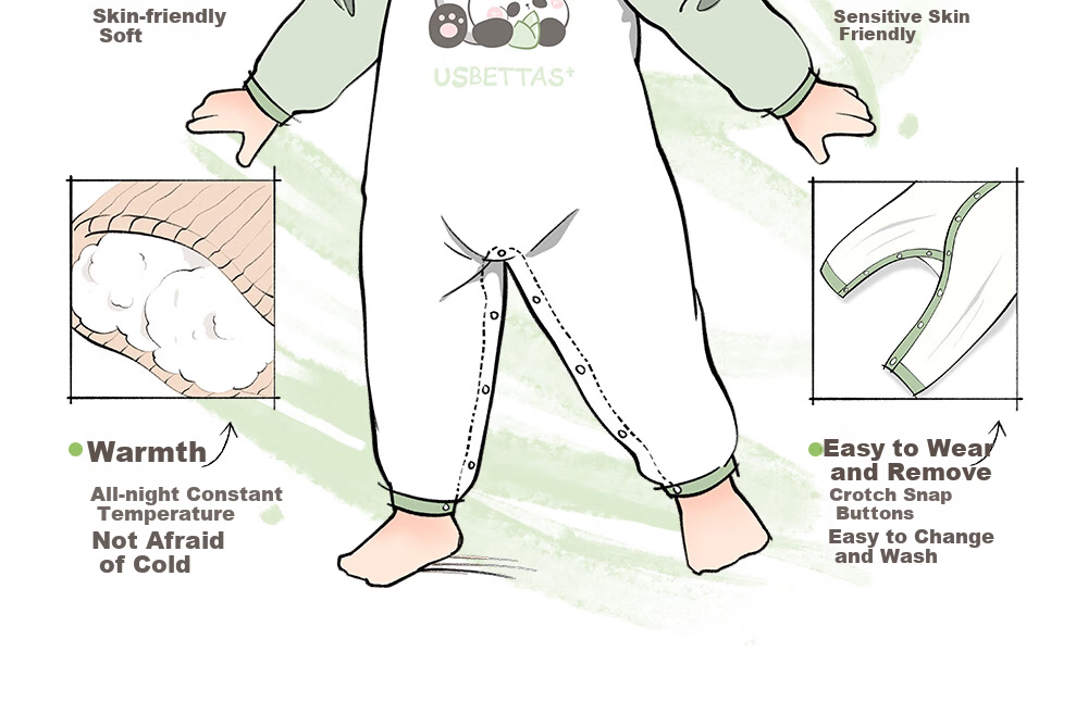 Betis Children's Pajamas Autumn Winter New Baby Pure Cotton Stomach Protection Boys Girls Quilted Homewear Jumpsuit Set 4