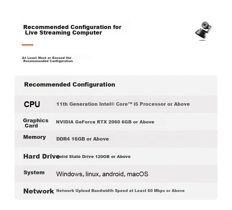 TCHD Video Tianchuang Hengda TC-Ai X5 Pro 4K Live Streaming Camera Kit with Beauty Filter for Professional HD Live Broadcast and Vertical Screen Entertainment 10