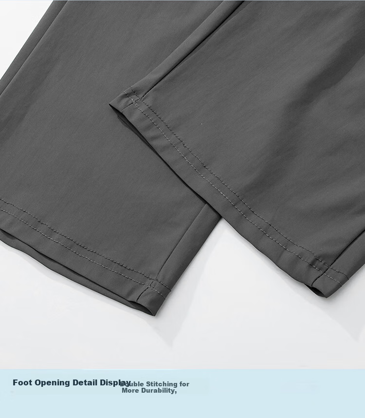 ROMON Men's Casual Summer Ice Silk Seven-Point Sports Shorts Thin Quick-Dry Pants DK79 Gray XL 11