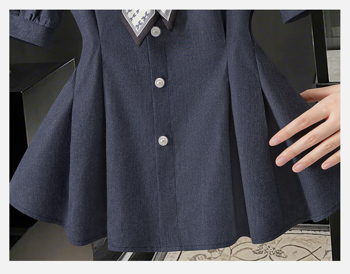 Cypress Collar Solid Color Waist-Cinching Short Sleeve Shirt Women 2026 Spring Summer New Fashion Commuter Elegant Design Shirt 19