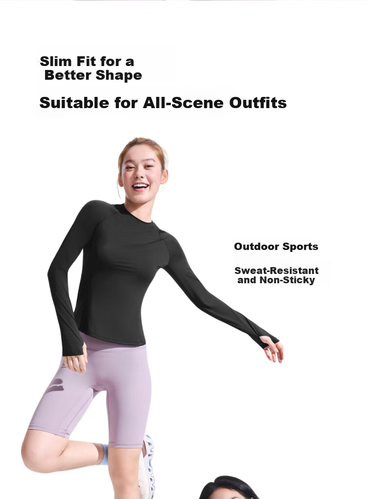 Beneunder Women's Sports Sun Protection Jacket Long Sleeve Quick-Dry Breathable Base Layer Shaping Top HE018 Burgundy Purple XL 22