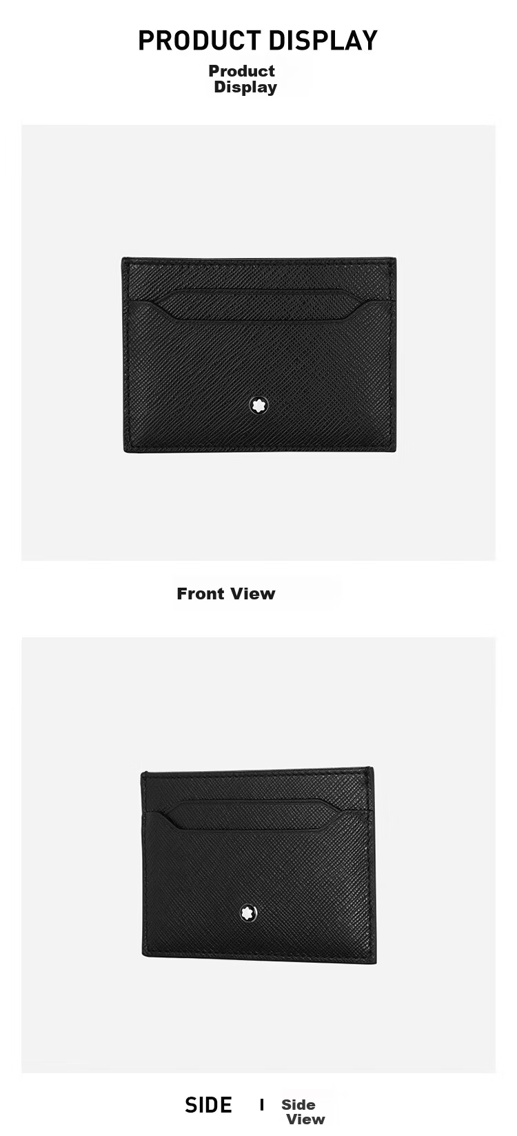 MONTBLANC Men's Meisterstück Series Classic Black 5cc Card Holder 130324 [520 Gift] 4