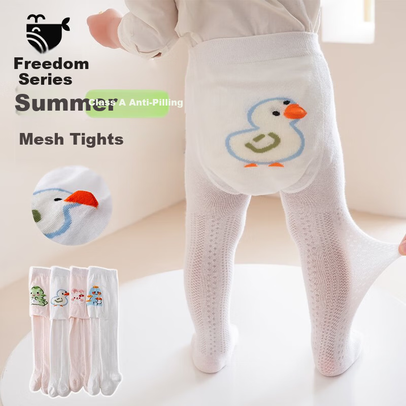 Free Style Baby Pantyhose Toddler Breathable Mesh Anti-Mosquito Tights Summer Thin Leggings