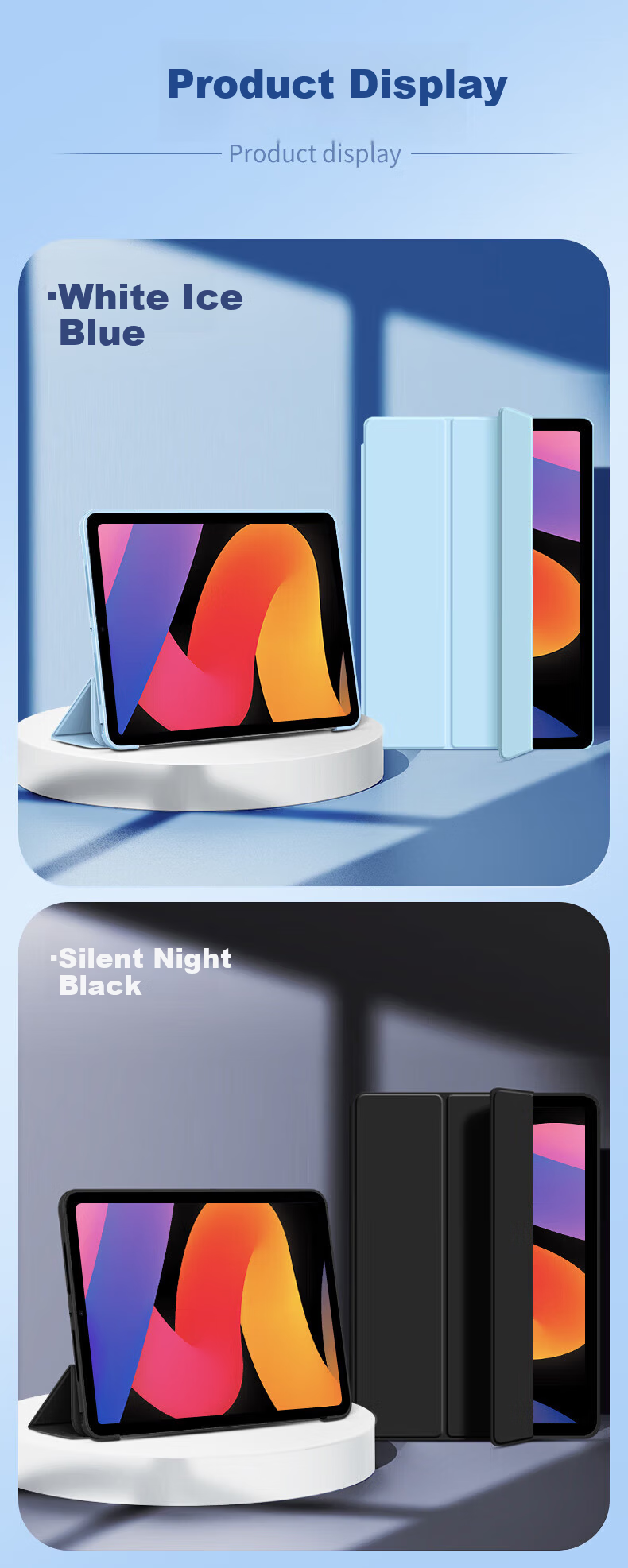 KPD KEEP PURSUING DREAMS Redmi Pad SE 2023 11-inch Xiaomi Redmi Tablet Case Shockproof Lightweight Soft Sleep Cover White Ice Blue 1