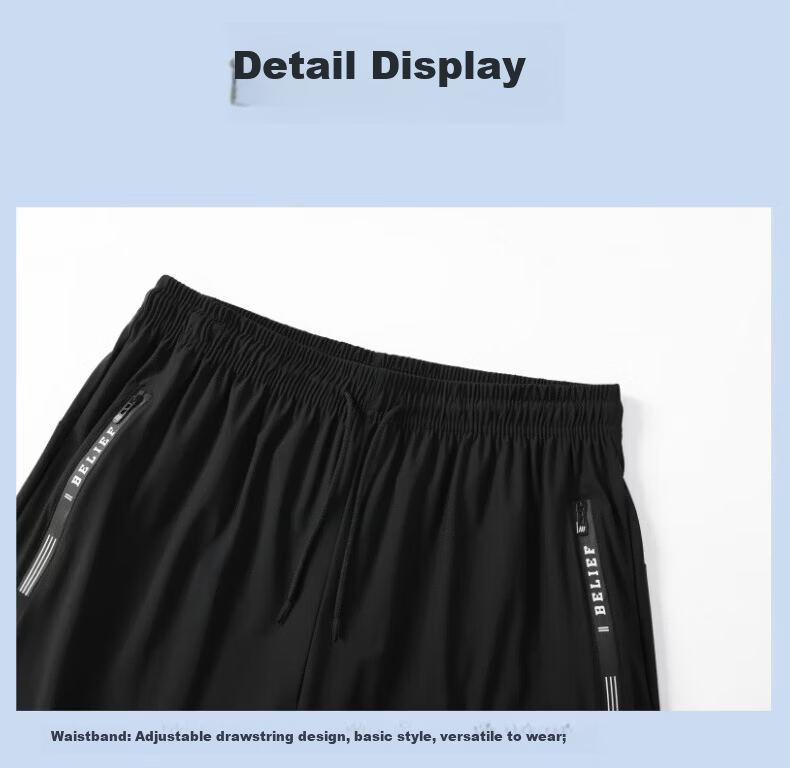 Warrior Men's Sports Shorts, Summer Five-Point Pants, Running Fitness Drawstring Basketball Shorts, Ice Silk Quick-Dry Pants for Me 6