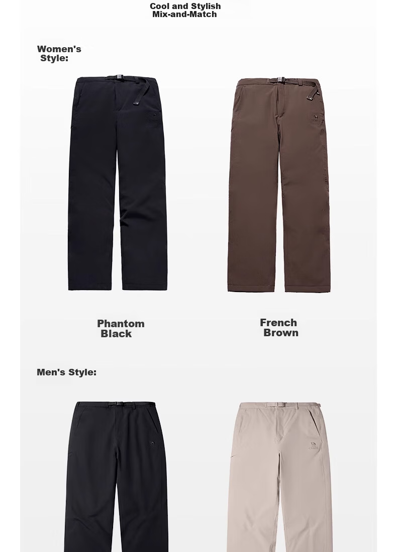 CAMEL Outdoor Triple-Protection Hiking Pants, New Style Women's Cotton Trousers, Warm Men's Waterproof Windproof Mountaineering Straight-Leg Pants 9802 11