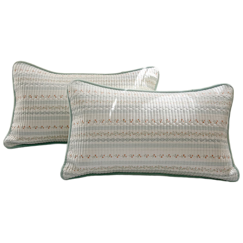 MUJI A-Class Cotton Quilted Pillowcase and Pillow Core Isolation Layer Home Anti-Oil and Dirt Pillowcase 48x74cm Pair