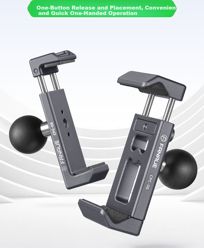 FANAUE Bicycle Electric Scooter Ball Head Phone Holder Quick Release Clamp Extension 25mm Ball Head Accessory CPC-08 2