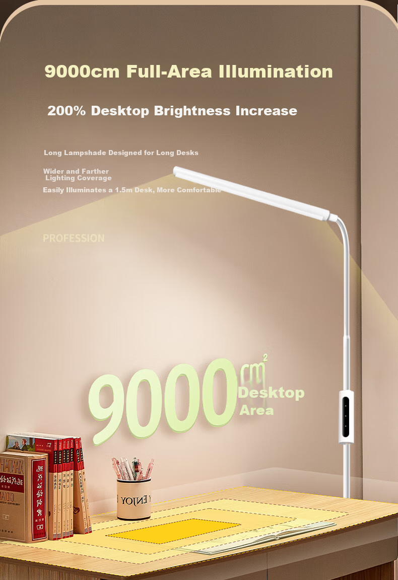 Kufire Floor Lamp Desk Lamp Office Work Light Living Room Bedroom Super Bright Large Area Desk Lamp Standing Bedside Lamp 8