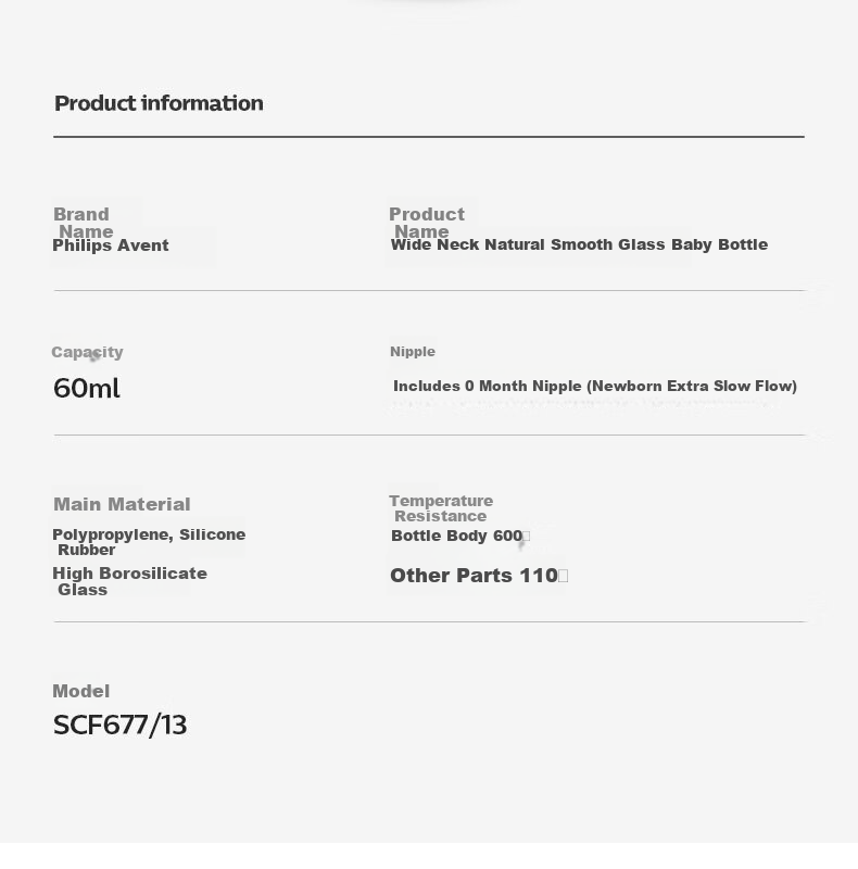 AVENT Philips AVENT Glass Baby Bottle for Newborns, Imported Anti-Choking And Anti-Colic, 120ml 20