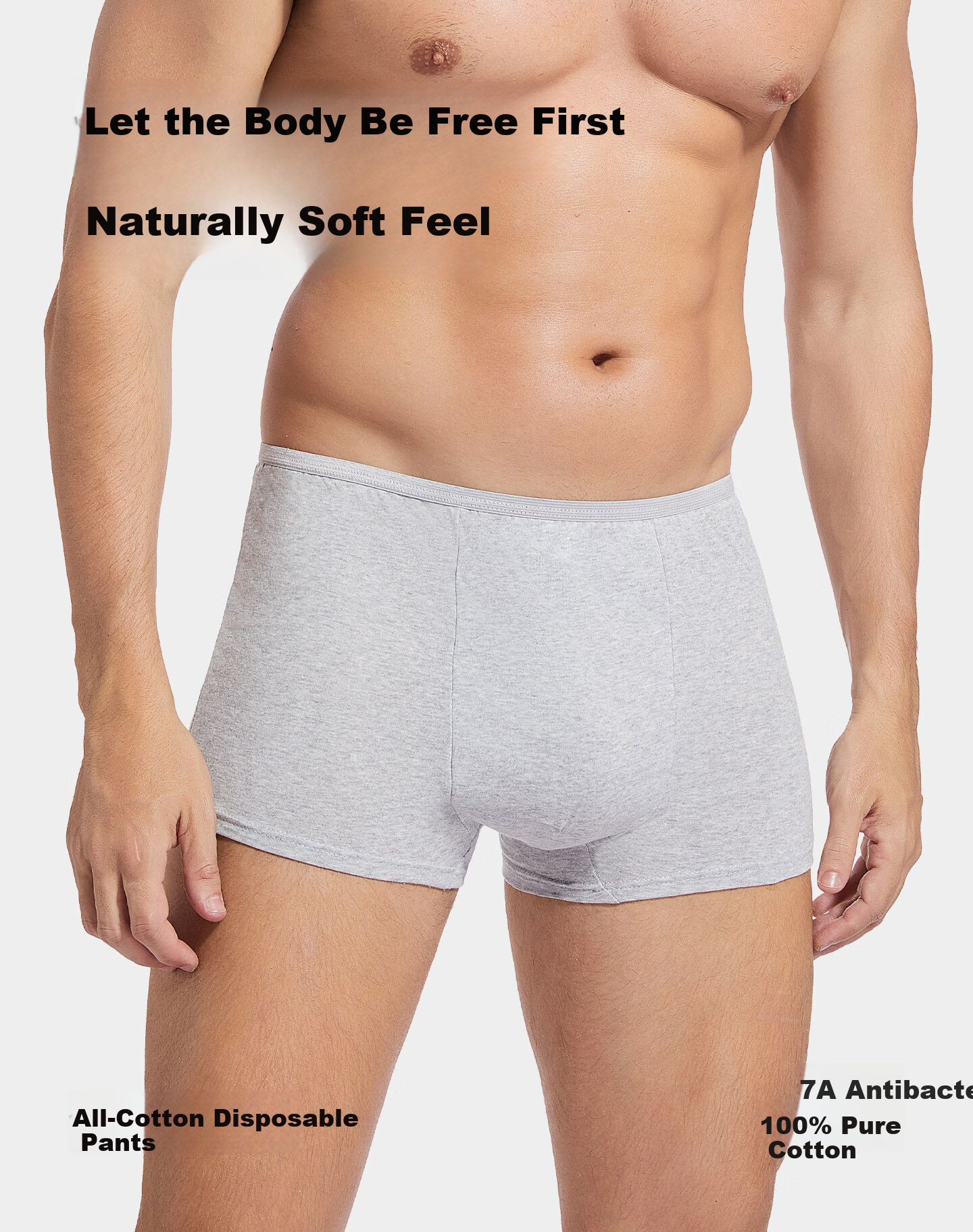 Pocket Travel Colorful Men's 5-Pack Disposable Cotton Boxer Briefs 4XL 2