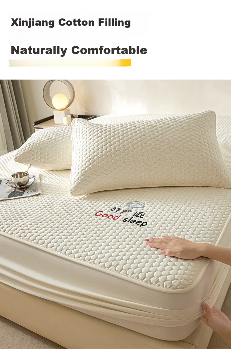 Hodo Class A Cotton Fitted Sheet 1.8x2m Full Coverage Bed Sheet Mattress Protector Misty Gray 9