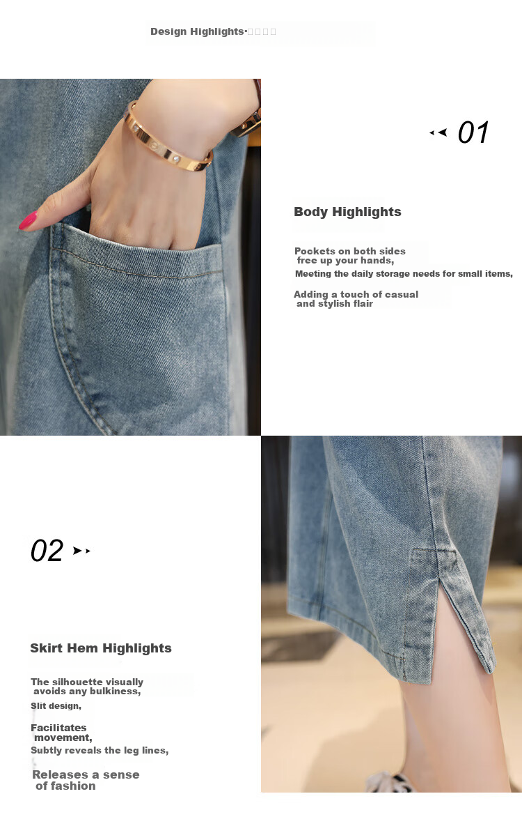 Cypress Denim Suspender Dress 2026 Spring New College Style Loose Mid-Length Dress 2