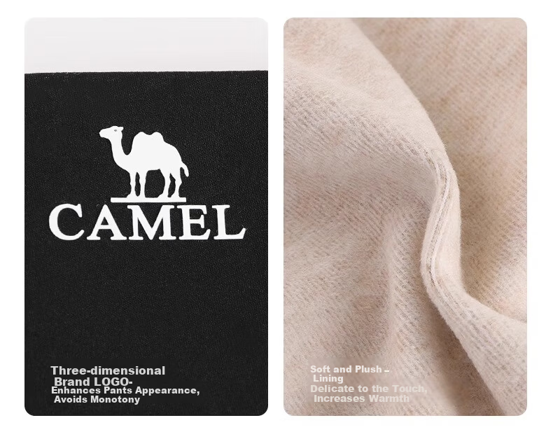 CAMEL Women's Sharkskin Fleece-Lined Tight Outdoor Running Black Yoga Leggings XL 10