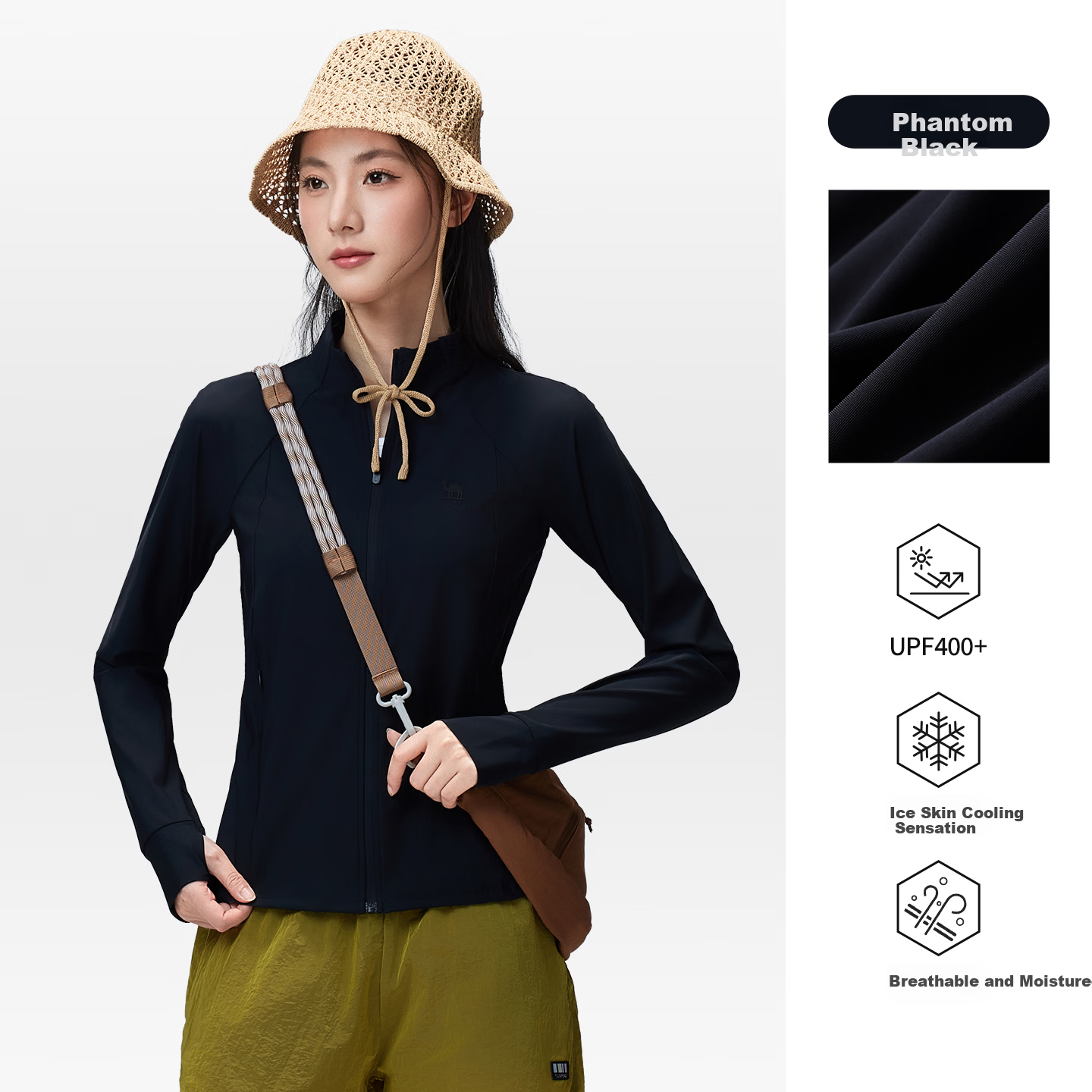 CAMEL Stand Collar Sun Protection Jacket 2026 Spring Summer New Original Yarn Cooling Breathable Sports Casual Short Coat 9006