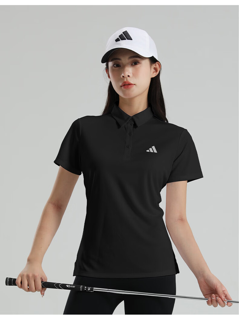 Adidas Women's Summer Short Sleeve Quick-Dry Breathable Sports Casual Polo Shirt 5