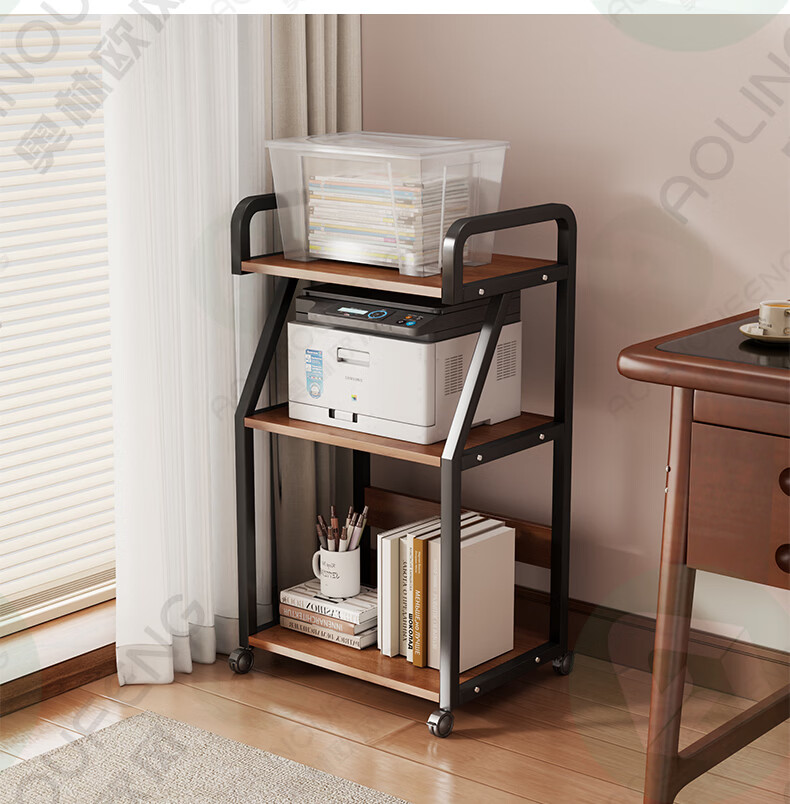 Olynp Wind Floor Storage Rack Printer Stand Multi-layer Mobile Storage Shelf Simple Host Rack 13