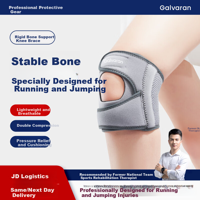 GALVARAN Sports Knee Brace Men Knee Meniscus Protector Women Mountaineering Badminton Patella Strap Running Support [Left M]