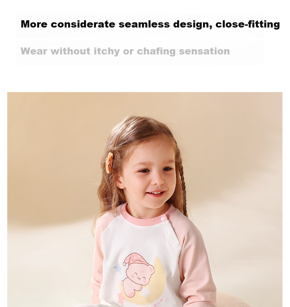Betis Kids Spring Autumn New Pure Cotton Long Sleeve Belly Protection Unisex Children's Pajamas Homewear Jumpsuit Set 17