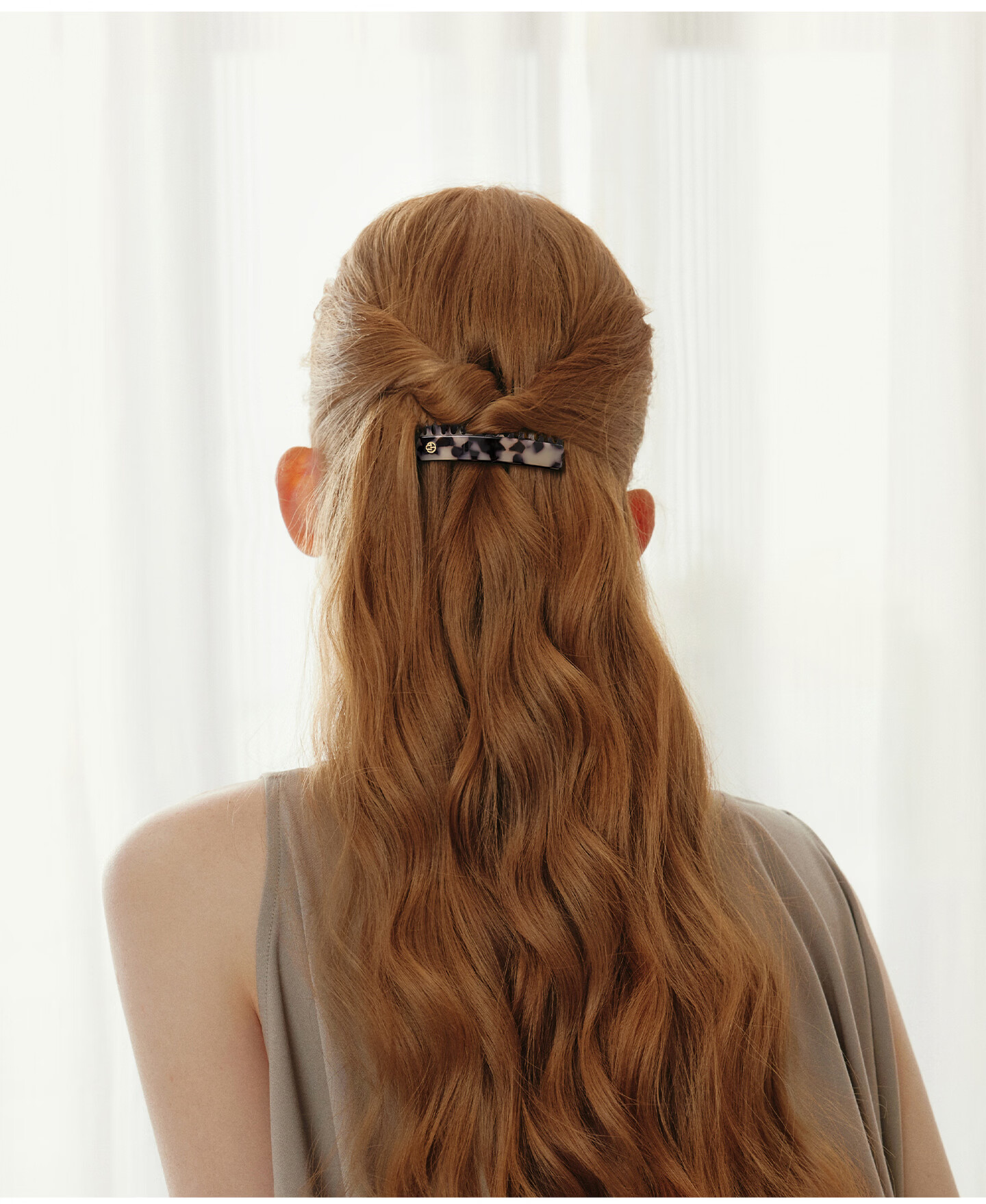 Evita Peroni Vintage Inverted Hair Comb for Women Bangs Crushed Hair Princess Head Clip Simple Hairpin Short 6CM - Classic Black 6
