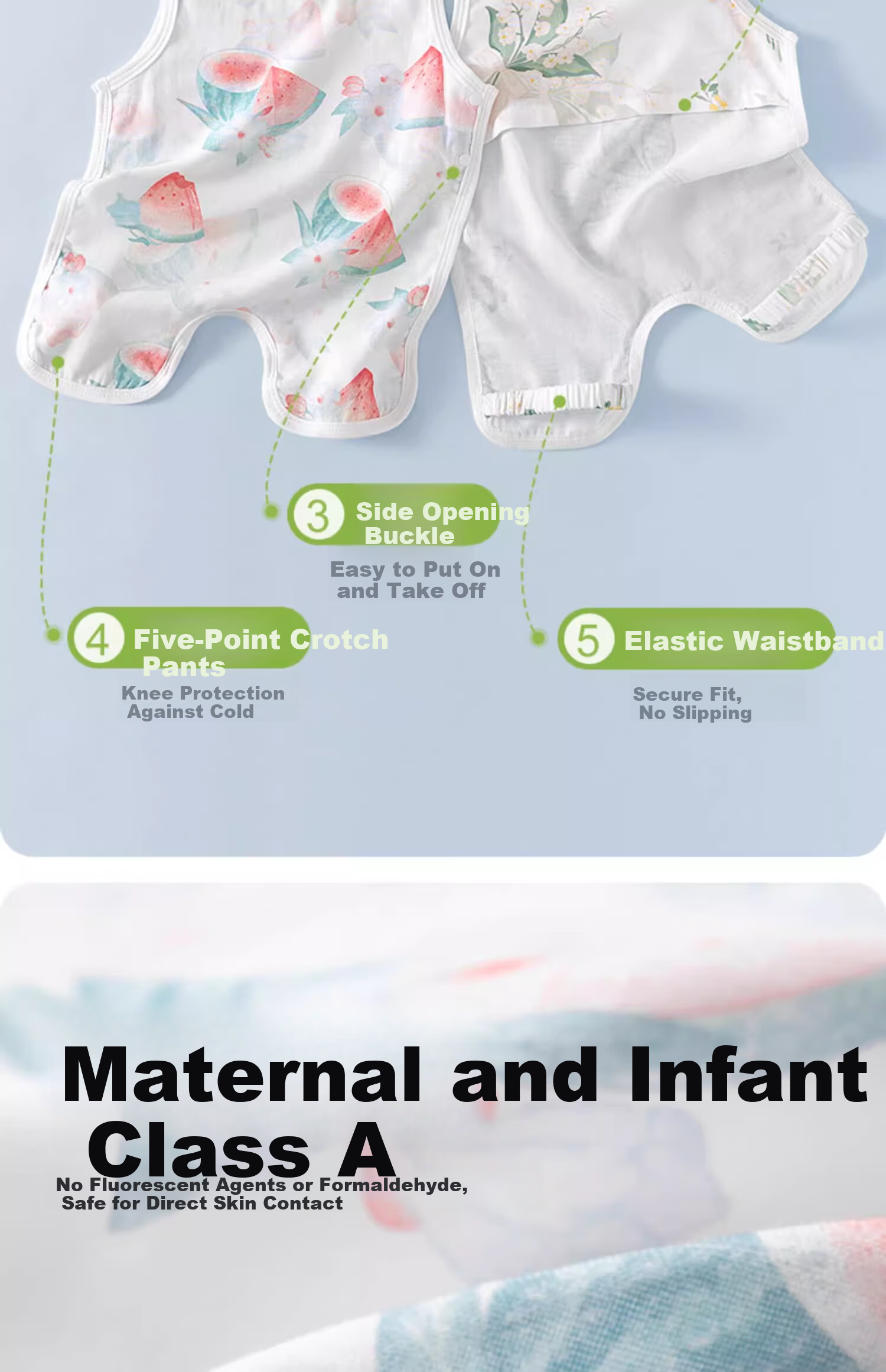 Betis Baby Belly Protector Summer Gauze Infant Bellyband Newborn Clothing Anti-Cold Vest 16