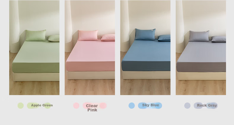 Hengyuanxiang Class A Antibacterial 100% Cotton Fitted Sheet Single Piece Non-Slip Stain-Resistant Full Coverage Cream White 180x200x30cm 4