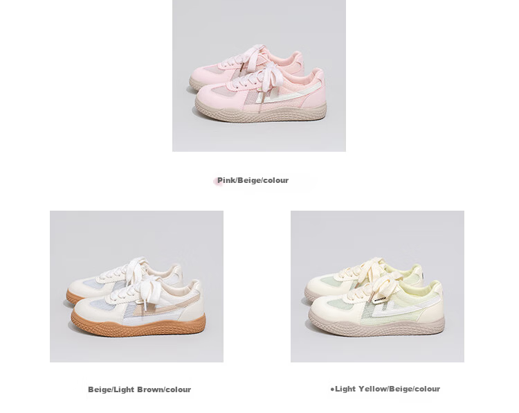 Warrior Women's New Breathable Lightweight Soft Sole Casual Sneakers L613BR Light Yellow/Beige Size 39 1